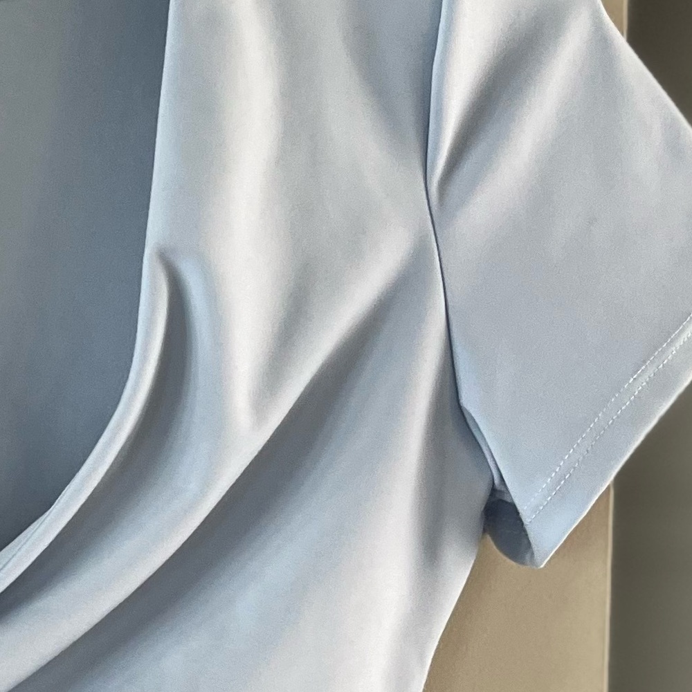 L*Space Blue Ruched Crop Top - Picture 7 of 13